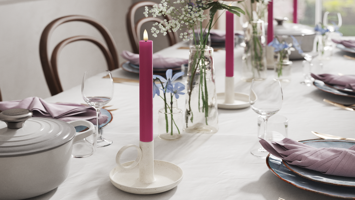 LED de vida real Vela fina Com design wetlook ™