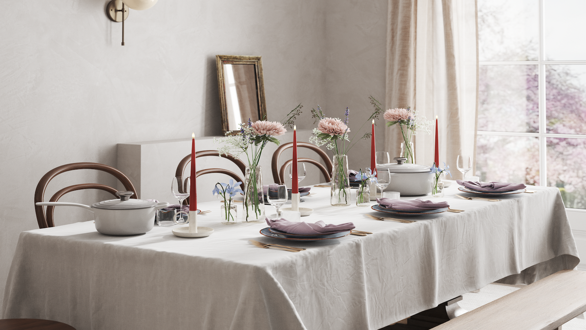 LED Glanzende dinerkaars Met levensecht LED vlam
