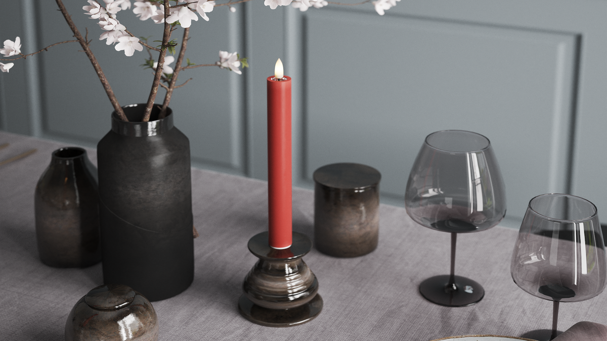 LED Dinerkaars Met levensecht LED vlam