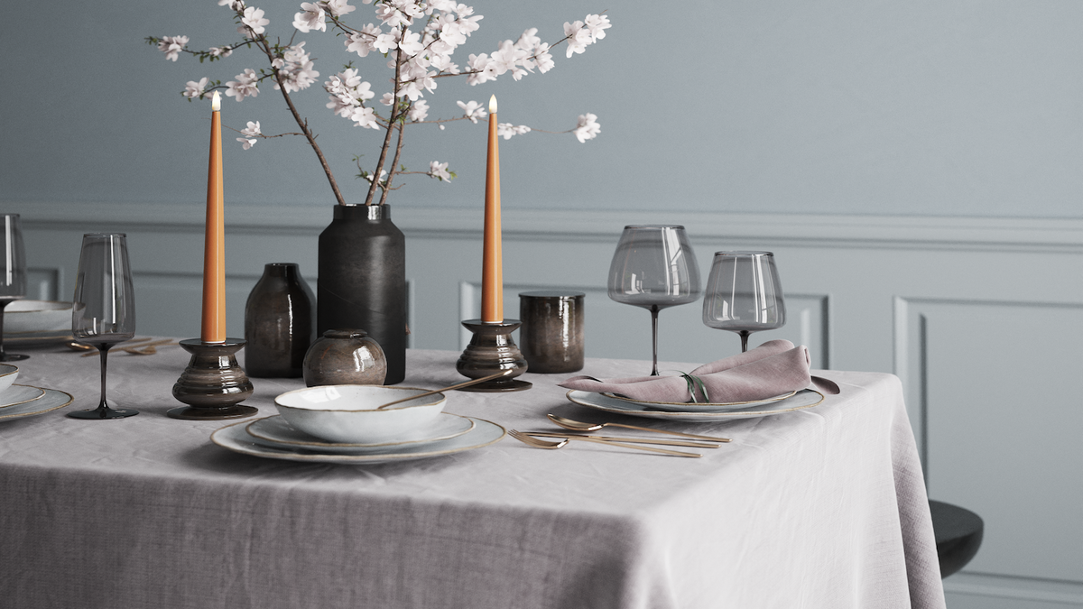 LED Glanzende dinerkaars Met levensecht LED vlam