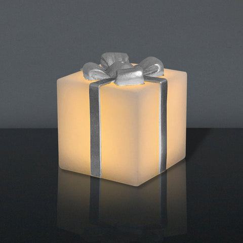 LED Geschenk met zilveren strik Groot 1 DeluxehomeartNL