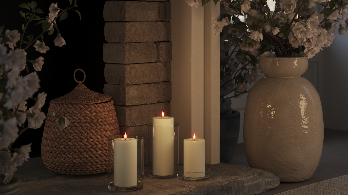 LED Stompkaarsen Met levensecht LED vlam