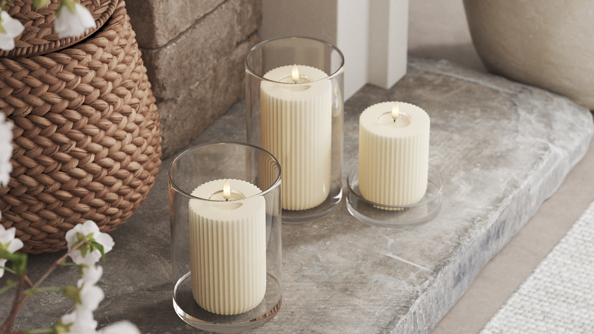 LED Form med naturtro LED flamme
