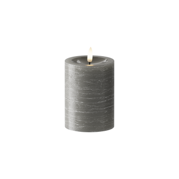 LED Blockljus Ø 7,5 x 10 cm Mörkgrå