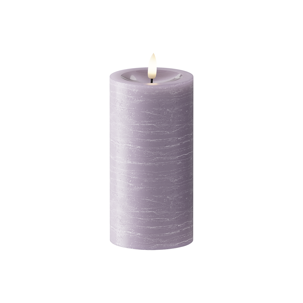 LED Stompkaarsen Ø 7,5 x 15 cm Lavendel
