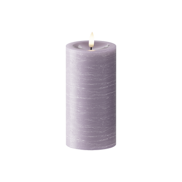 LED Stompkaarsen Ø 7,5 x 15 cm Lavendel