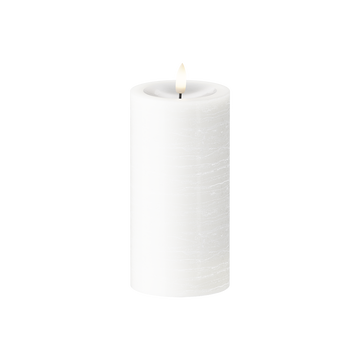 LEDs Vela pilar Ø 7,5 x 15 cm Branco