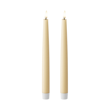 LED Kronljus 2 st, Ø 2,2 x 25 cm Ljus Karamell