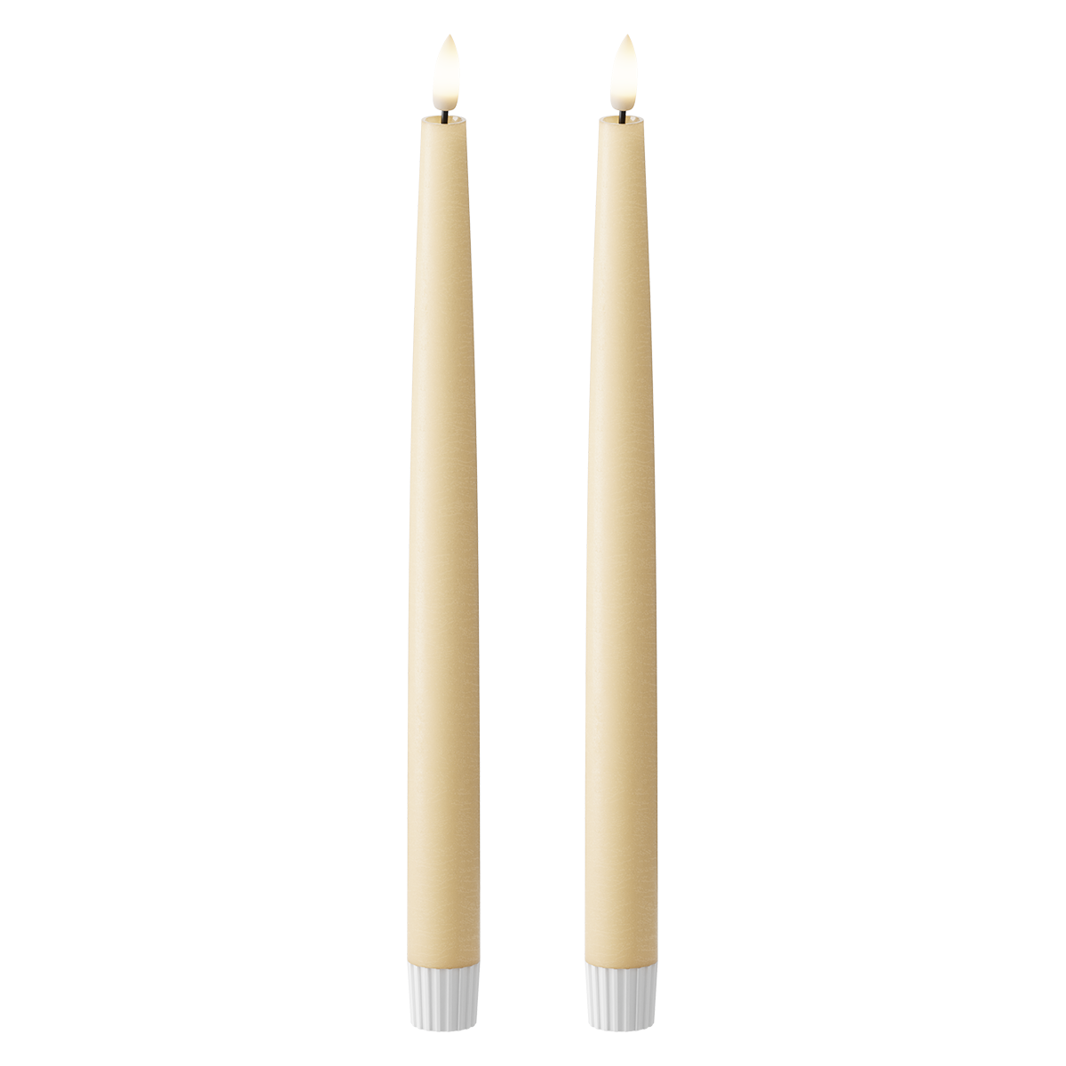 LED Dinerkaars 2 stuks, Ø 2,2 x 29 cm Licht Caramel