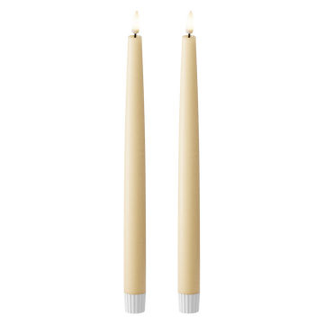 LED Dinerkaars 2 stuks, Ø 2,2 x 29 cm Licht Caramel