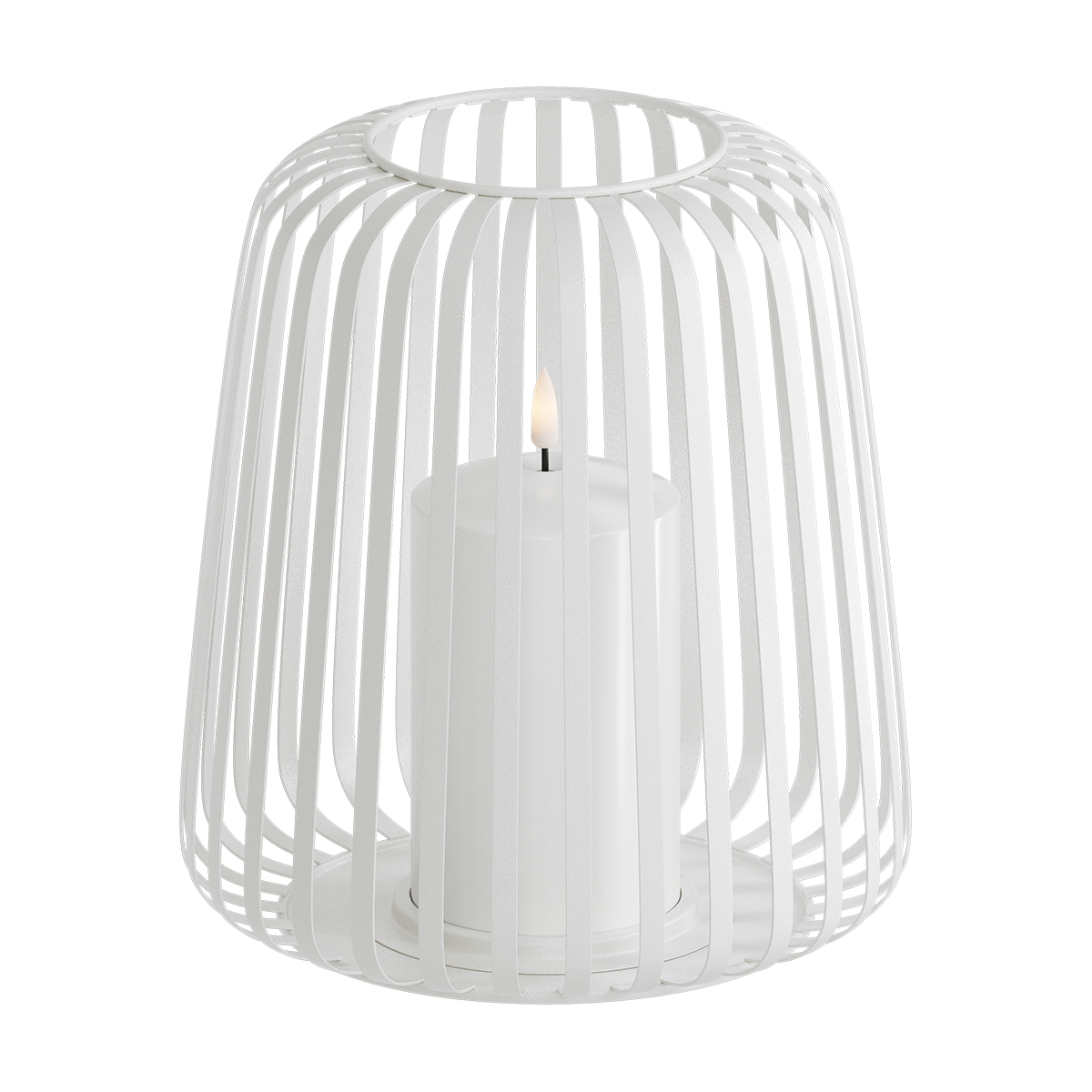 LED Lantaarn Ø 20 x 22 cm Wit