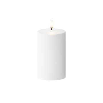 Solcelle LED Utendørs blokklys Ø 7,5 x 12,5 cm Hvit