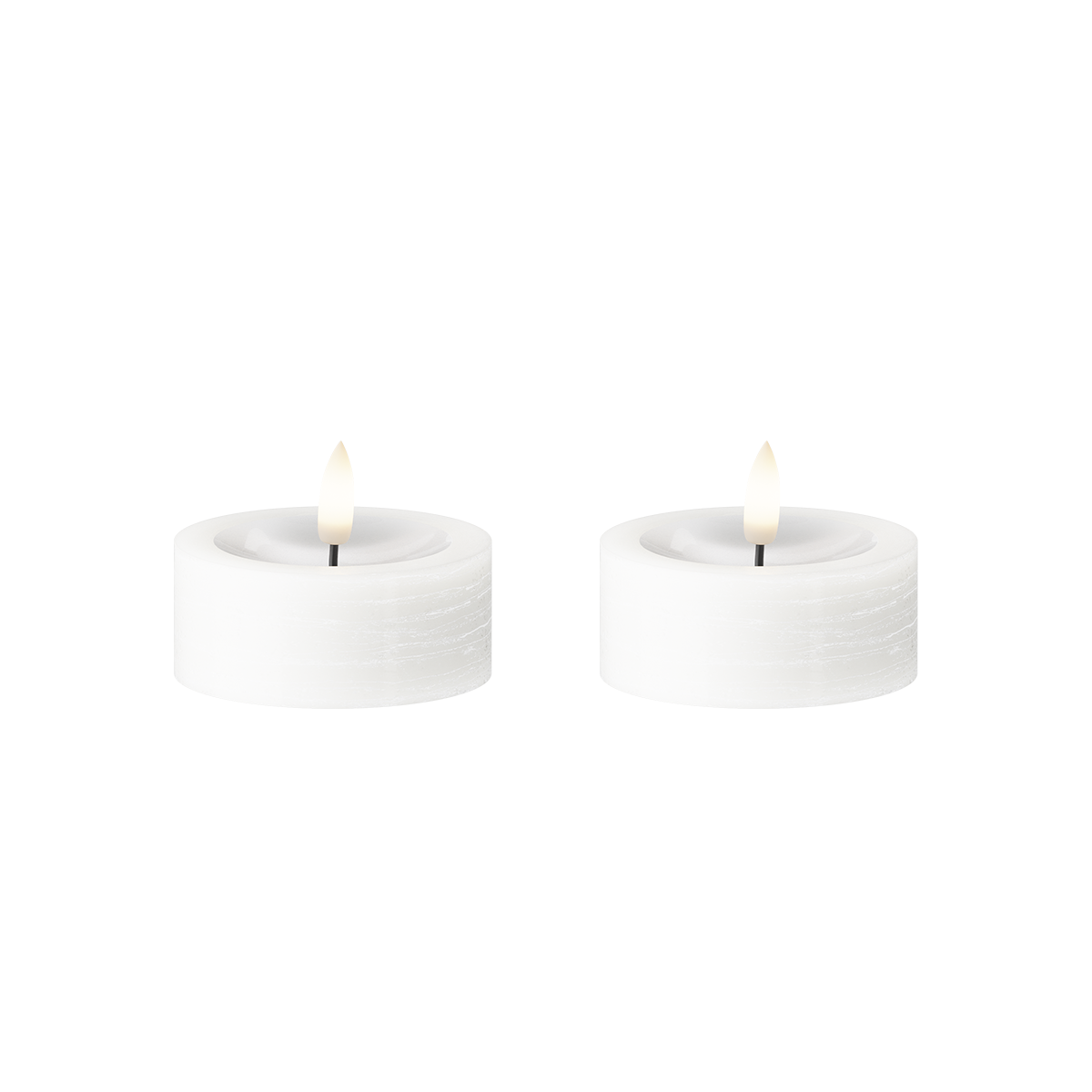 LED Jumbo teeküünla 2 tk, Ø 6,8 x 3 cm Valge