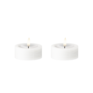 LED Jumbo teeküünla 2 tk, Ø 6,8 x 3 cm Valge