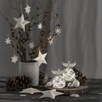 Deluxe Homeart Glazen engelen 2 stuks 1