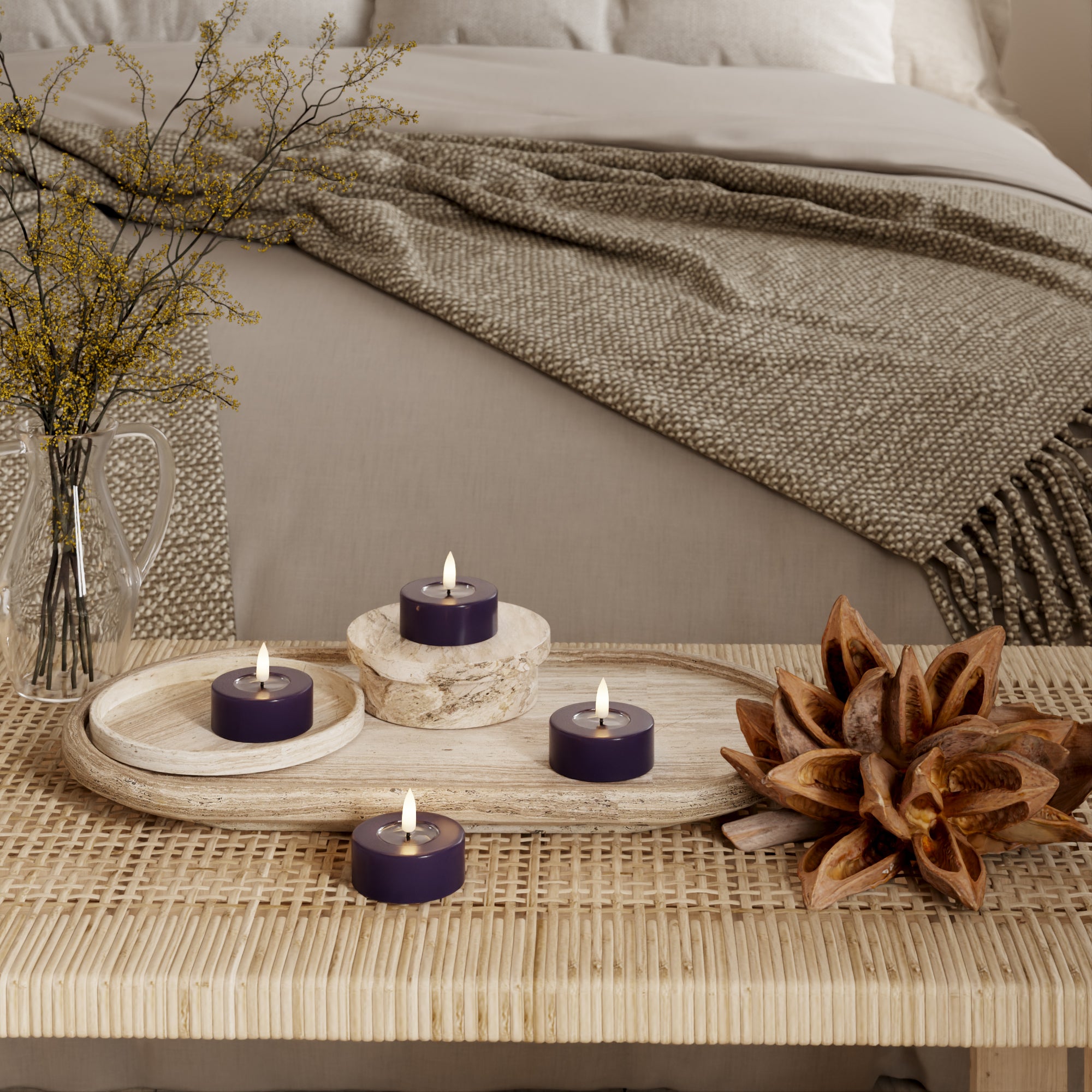 LED Jumbo Lighthouse Lighthouse Tmavě fialová - 4 ks