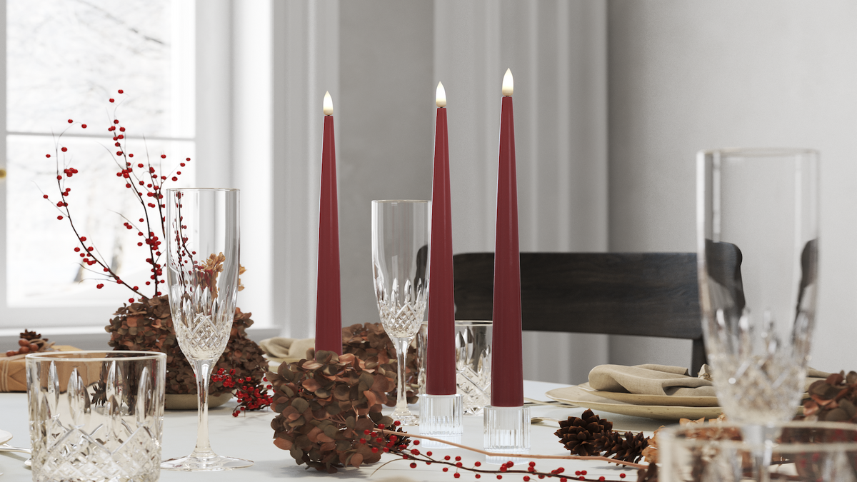 LED Kertlys med naturtro LED flamme