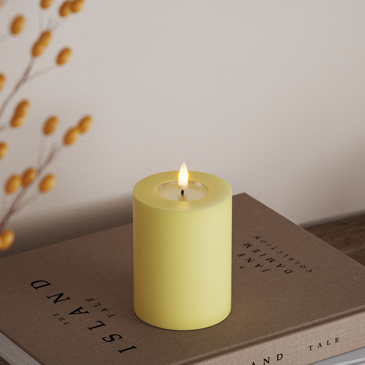 Deluxe Homeart LED Stompkaarsen Ø 7,5 x 10 cm Lichtgeel LED Stompkaarsen 3