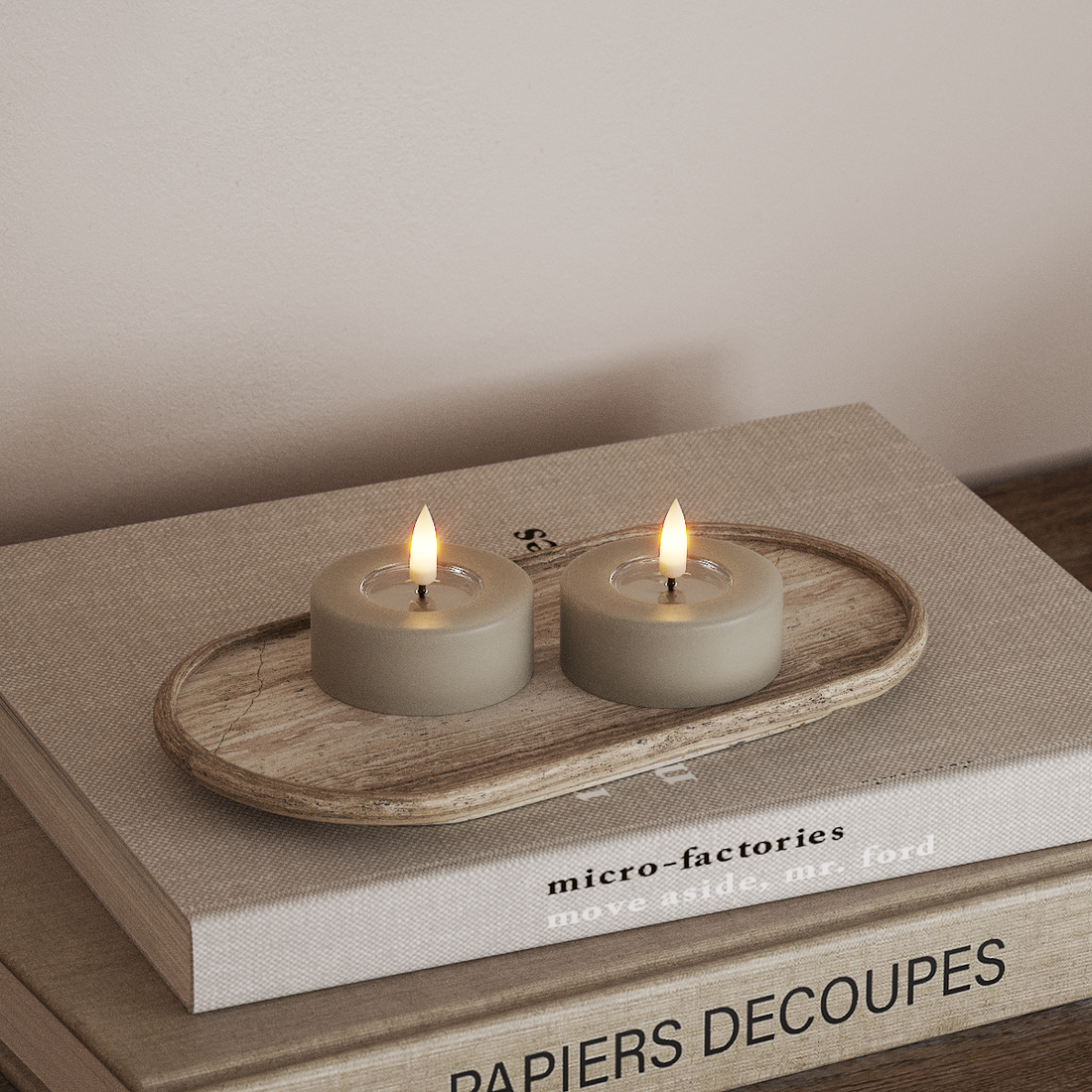 Deluxe Homeart LED Jumbo Fyrfadslys 2 stk. Store Sand LED jumbo fyrfadslys 4