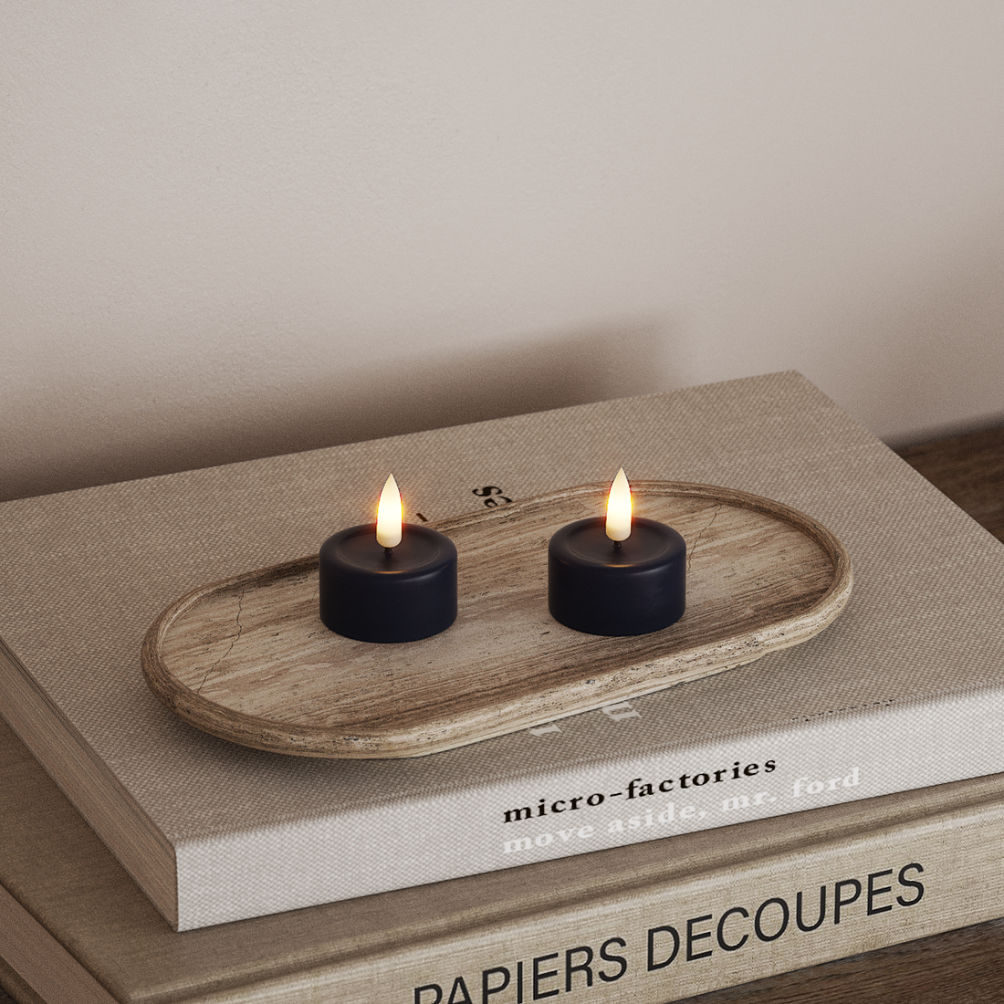 Deluxe Homeart LED Waxinelichtjes 2 stuks Koningsblauw LED Waxinelichtjes 4