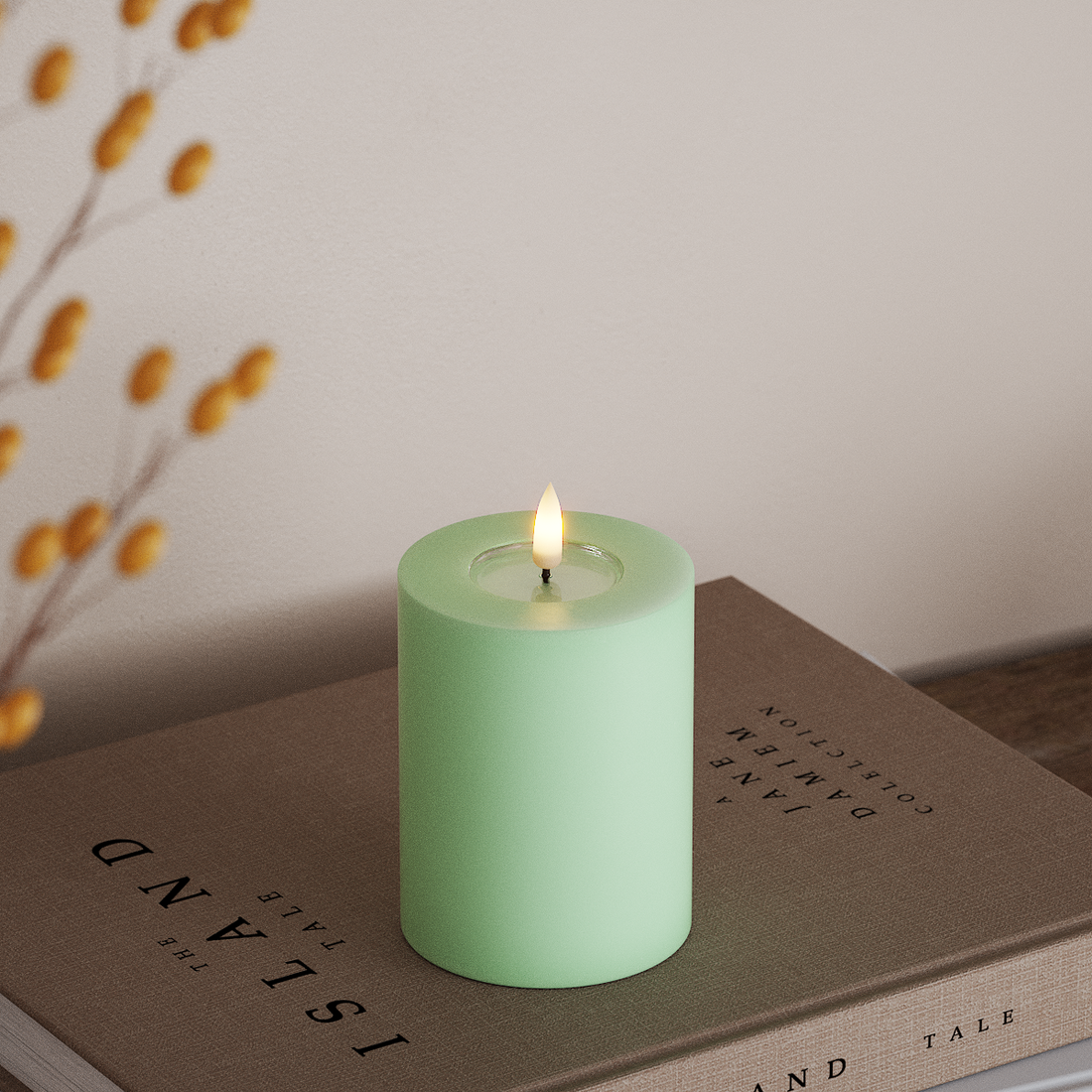 Deluxe Homeart LED Stompkaarsen Ø 7,5 x 10 cm Munt LED Stompkaarsen 4