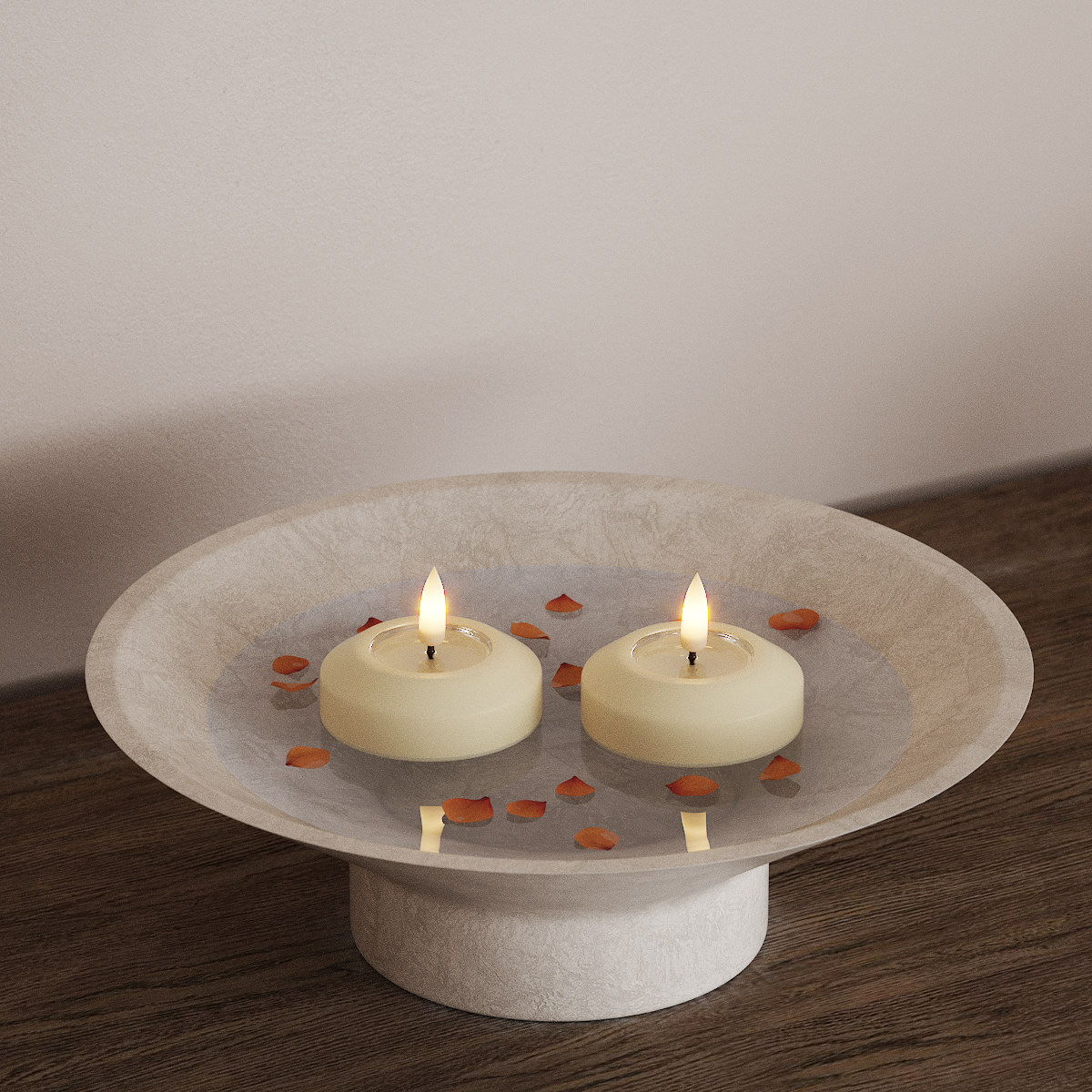 Deluxe Homeart LED Drijfkaarsen Ø 6,1 cm 2 st Cream LED Drijfkaarsen 3