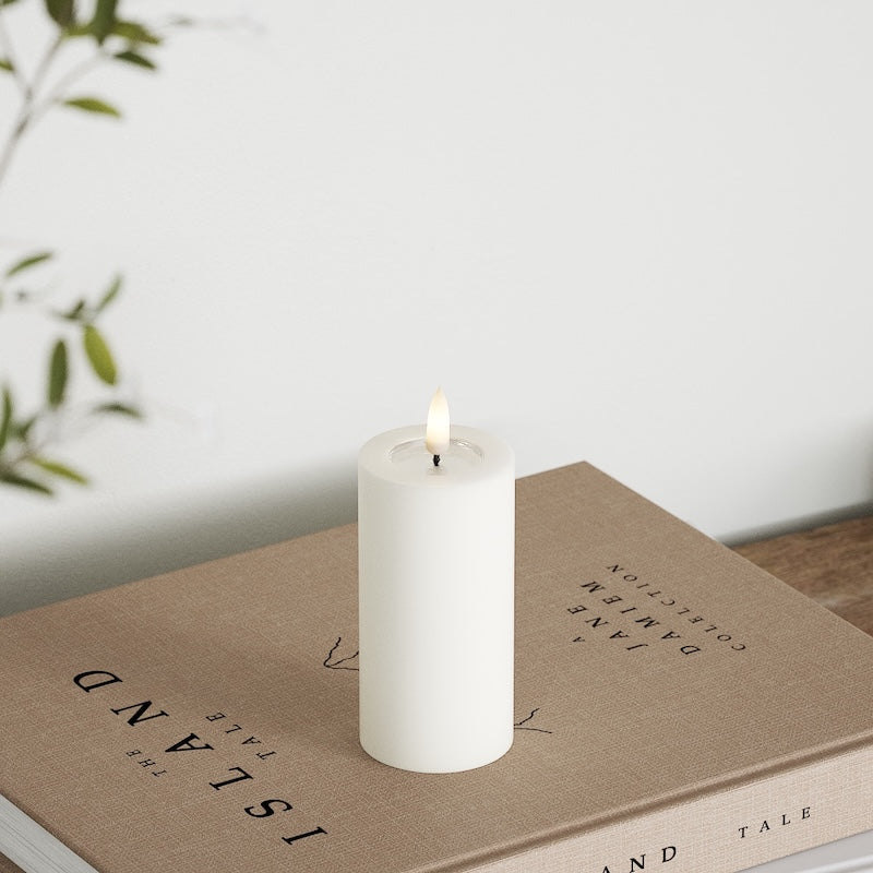 Deluxe Homeart LED Stompkaarsen Ø 5 x 10 cm Wit