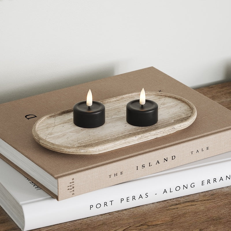 Deluxe Homeart LED Waxinelichtjes 2 stuks Zwart