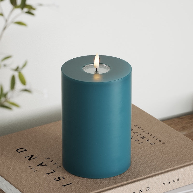 Deluxe Homeart LED Stompkaarsen Ø 10 x 15cm Petrol