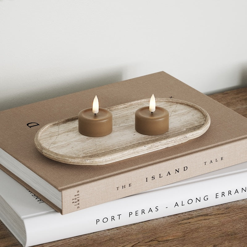 Deluxe Homeart LED Waxinelichtjes 2 stuks Caramel