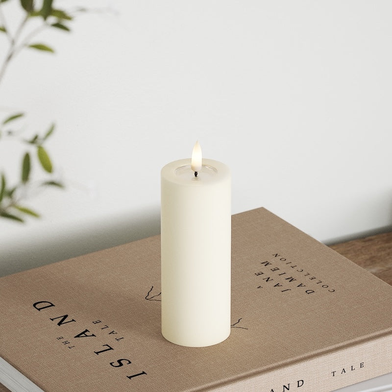 Deluxe Homeart LED Stompkaarsen Ø 5 x 12,5 cm Cream