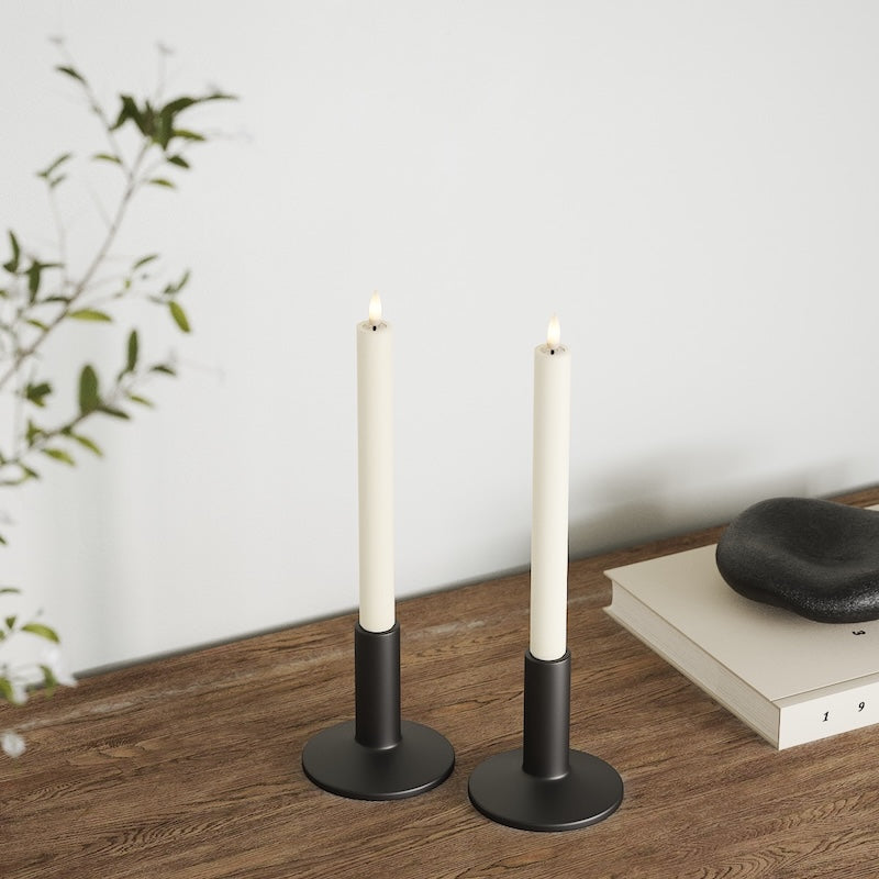 Deluxe Homeart LED Dinerkaars 2 stuks, Ø 2 x 24 cm Cream