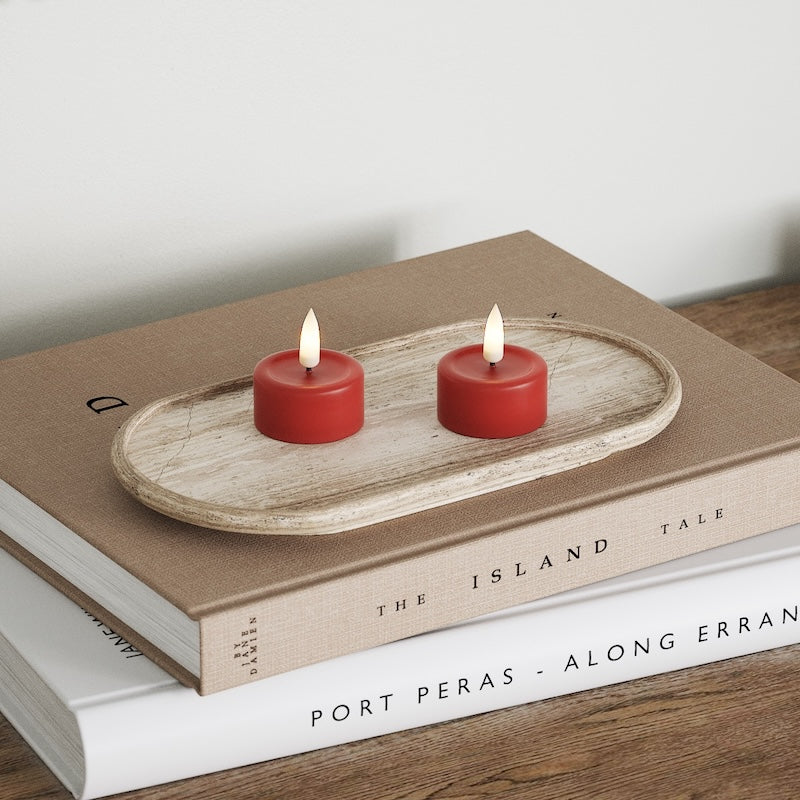 Deluxe Homeart LED Waxinelichtjes 2 stuks Rood