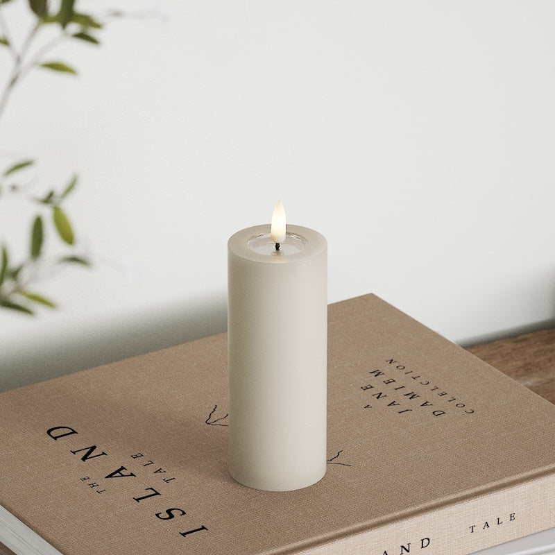 Deluxe Homeart LED Stompkaarsen Ø 5 x 12,5 cm Zand