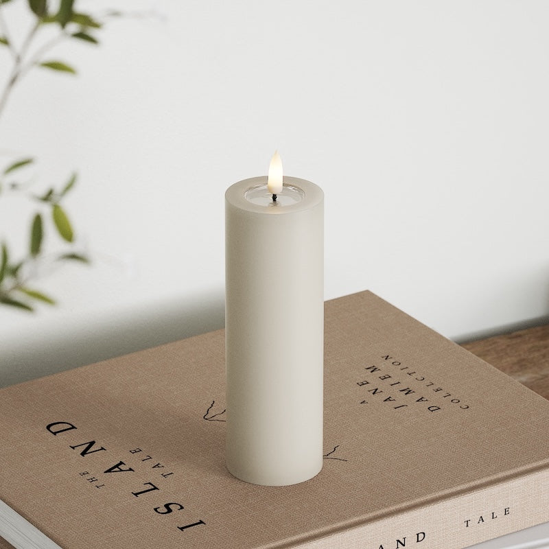 Deluxe Homeart LED Stompkaarsen Ø 5 x 15 cm Zand