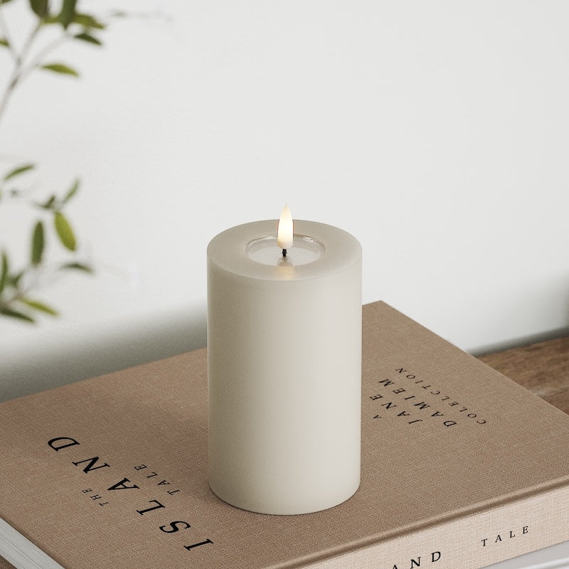 Deluxe Homeart LED Stompkaarsen Ø 7,5 x 12,5 cm Zand