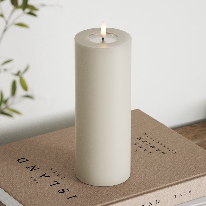 Deluxe Homeart LED Stompkaarsen Ø 7,5 x 20 cm Zand