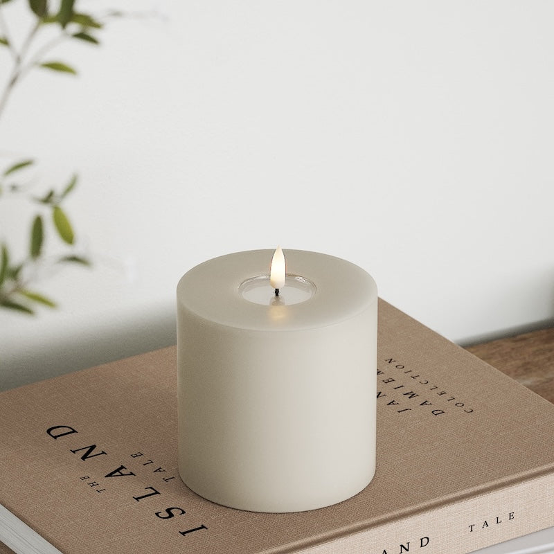 Deluxe Homeart LED Stompkaarsen Ø 10 x 10 cm Zand