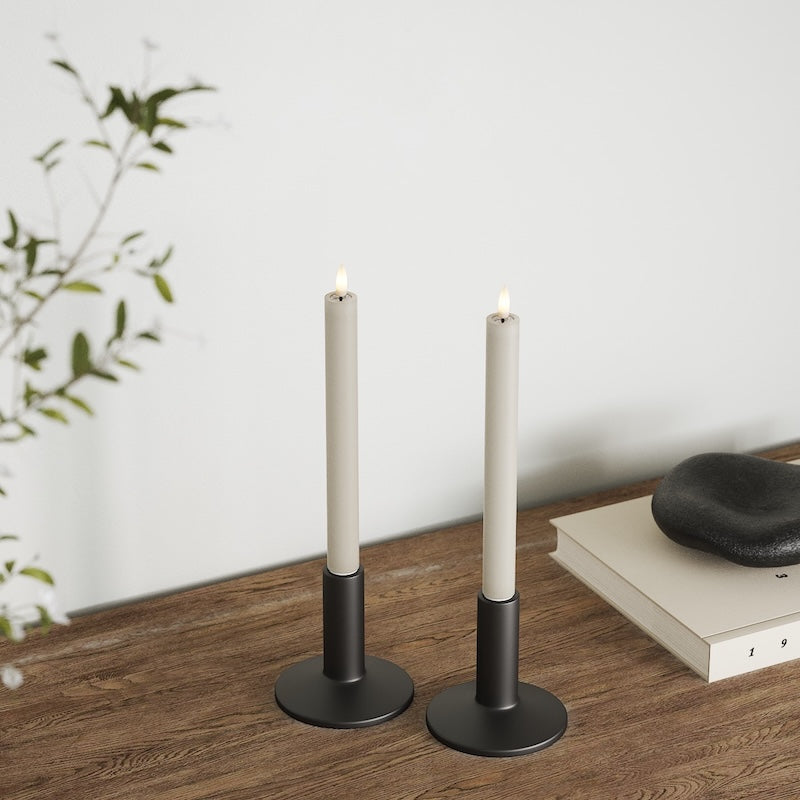 Deluxe Homeart LED Dinerkaars 2 stuks, Ø 2 x 24 cm Zand