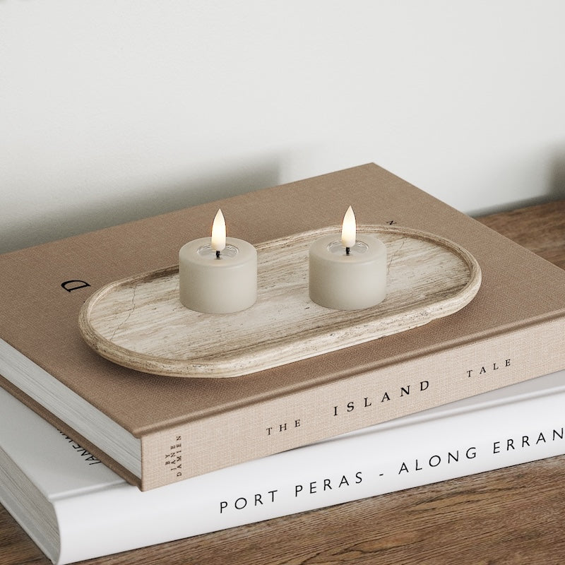 Deluxe Homeart Φωτιστικό τσαγιού LED 2 τεμ. Άμμος