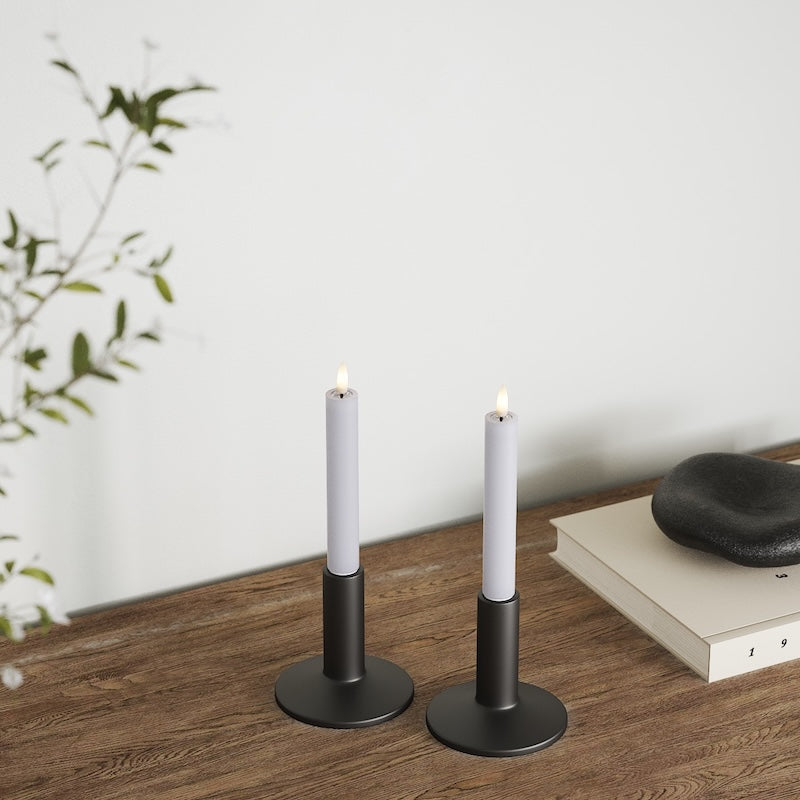 Deluxe Homeart LED Dinerkaars 2 stuks, Ø 2 x 15 cm Vergrijsd blauw