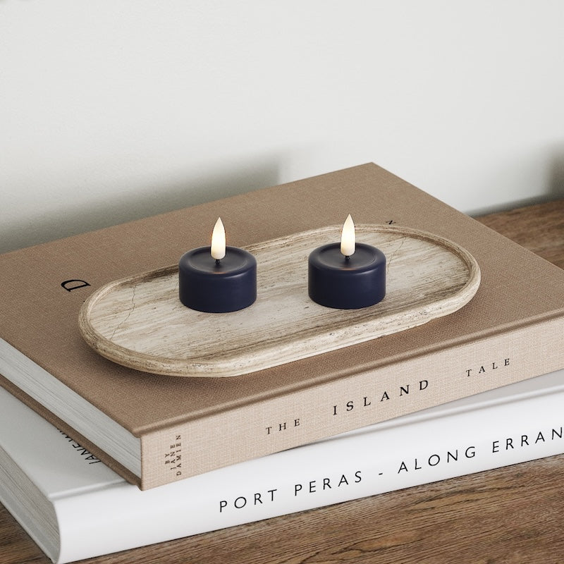 Deluxe Homeart LED Waxinelichtjes 2 stuks Koningsblauw