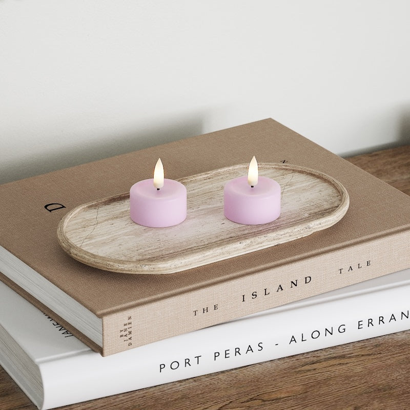 Deluxe Homeart LED Waxinelichtjes 2 stuks Lavendel