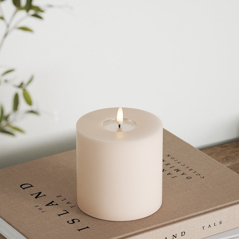 Deluxe Homeart LED Stompkaarsen Ø 10 x 10 cm Roze