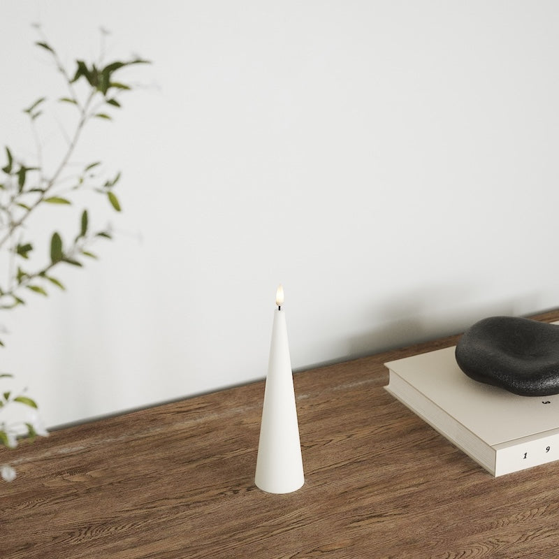 Deluxe Homeart Kegellamp D 5 x H 20 cm Wit