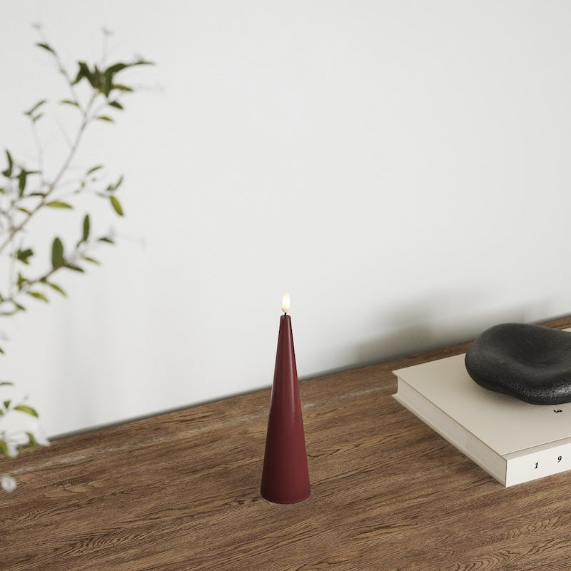 Deluxe Homeart Kegellamp D 5 x H 20 cm Bordeaux