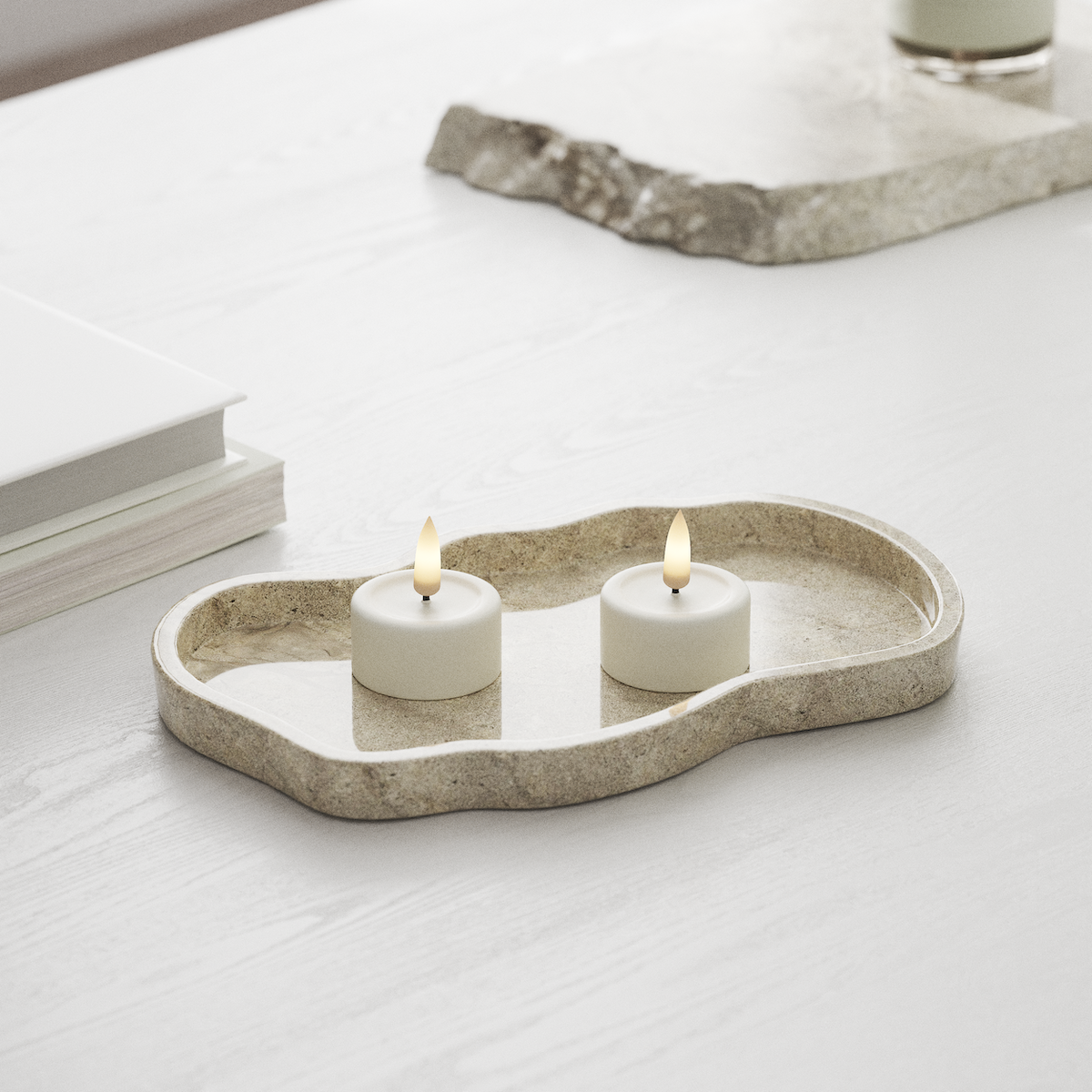 Deluxe Homeart LED Waxinelichtjes 2 stuks Wit LED Waxinelichtjes 1