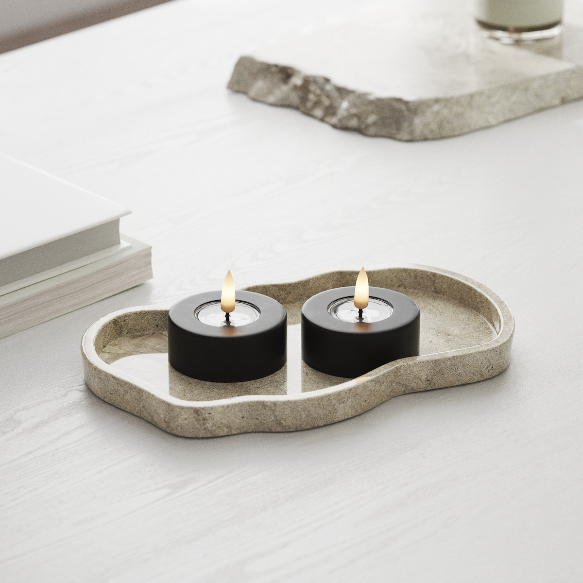 Deluxe Homeart LED Jumbo Fyrfadslys 2 stk. Store Sort LED jumbo fyrfadslys 1