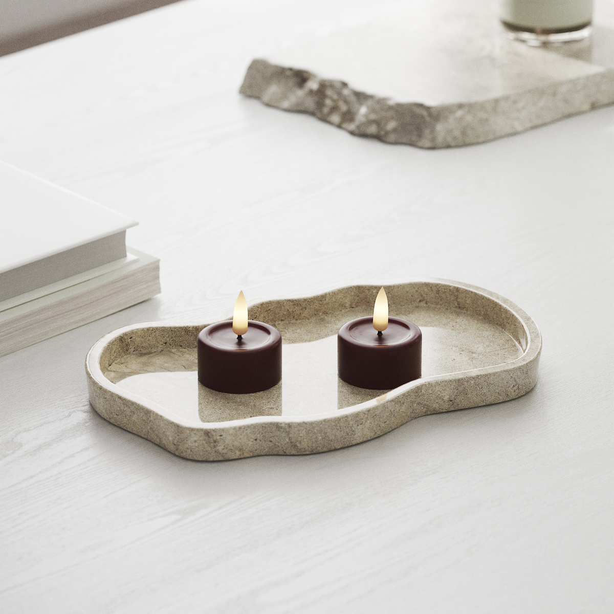 Deluxe Homeart LED Värmeljus 2 stycken Bourgogne LED Värmeljus 1