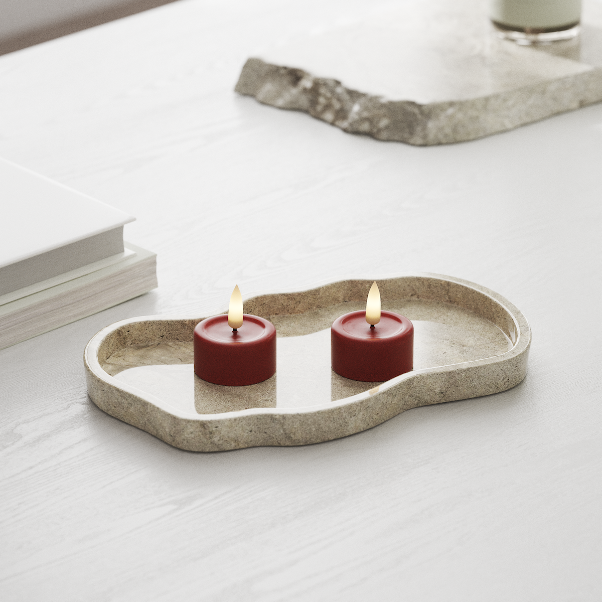 Deluxe Homeart LED Waxinelichtjes 2 stuks Rood LED Waxinelichtjes 1